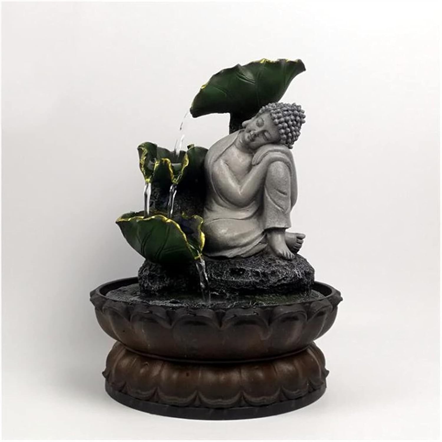 Tabletop Fountain with Sitting Buddha Statue for Home and Office