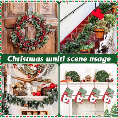 8pcs Christmas Garland Ties Wreath Holder