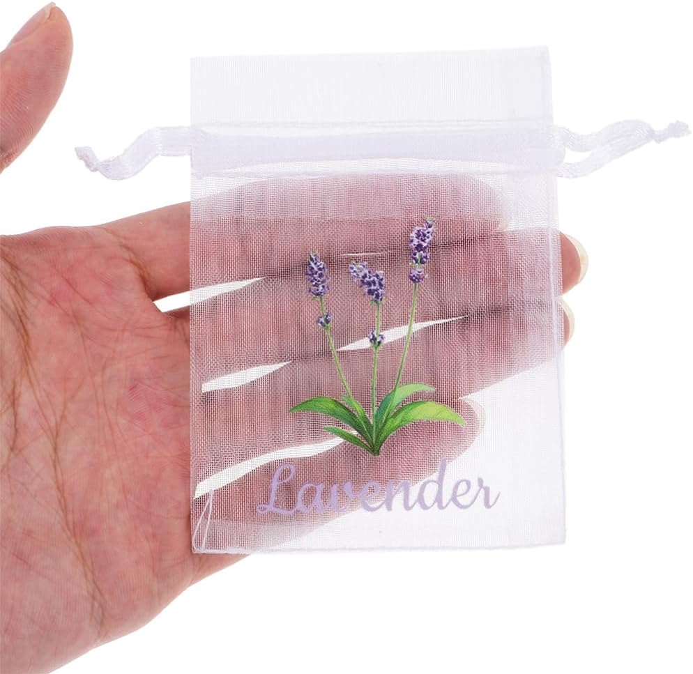HOLIDYOYO 50pcs Lavender Sachet Bags for Home Aromatherapy Storage and Gifts