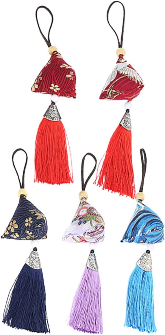 5pcs Handmade Scented Omamori Pendants for Blessing Loved Ones