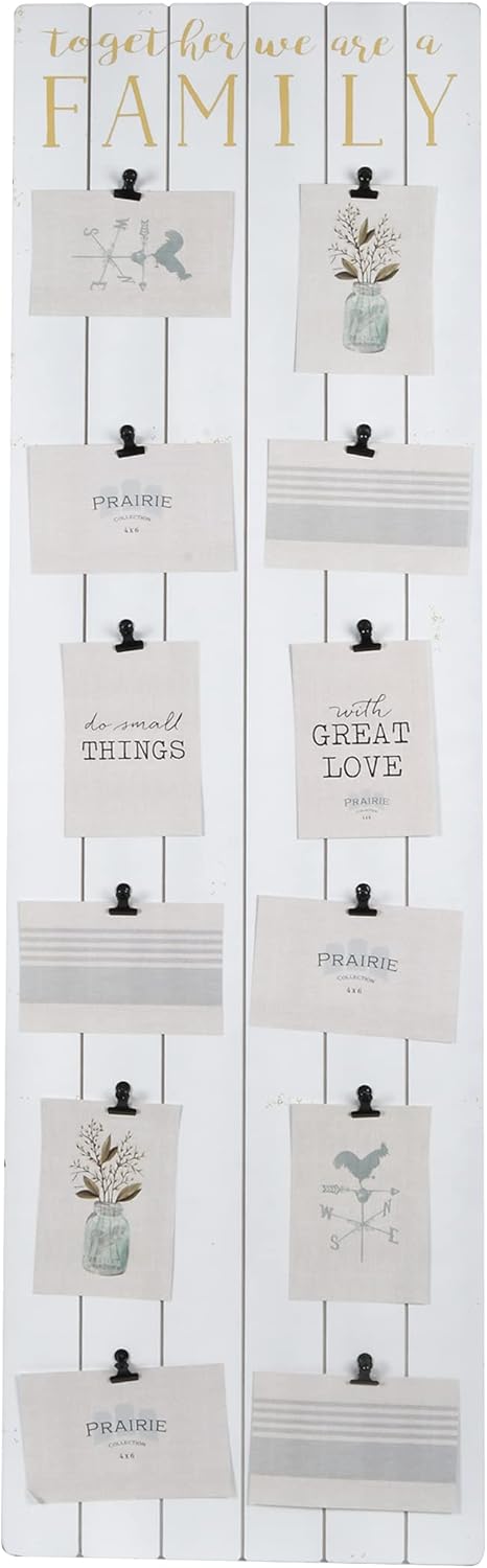 Prairie Family Easel Picture Frame for 12 4x6 Photos White
