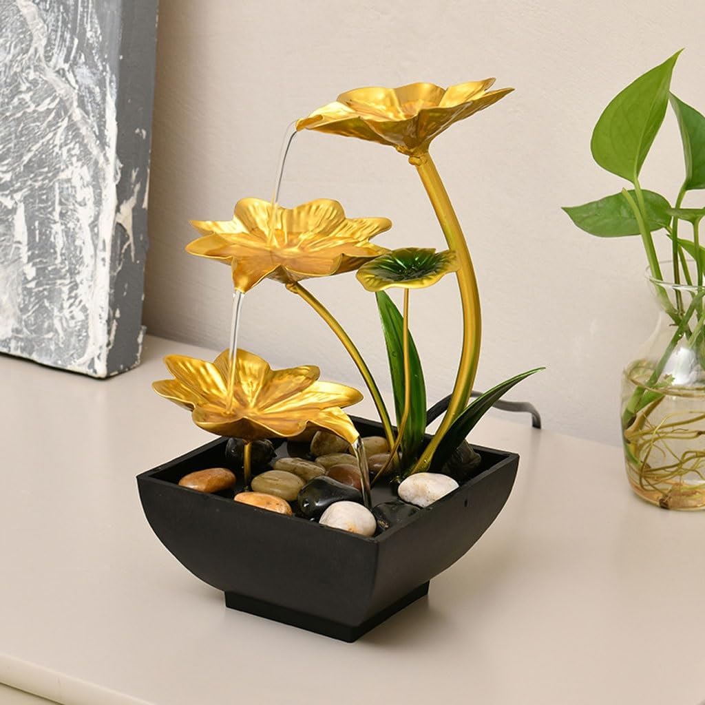 Elegant Tabletop Fountain with Water Flow