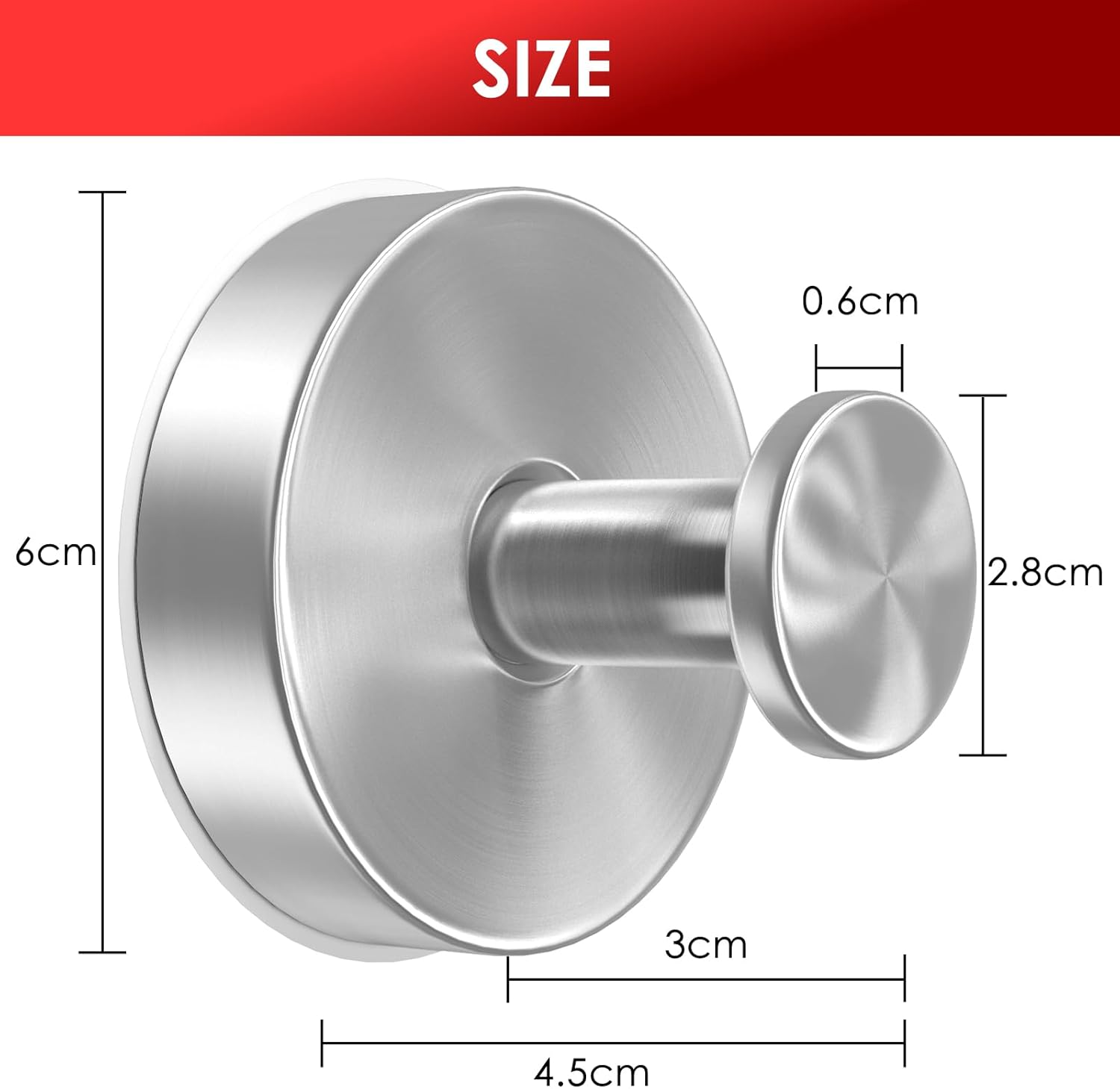 Silver Wreath Hanger 22 LB Suction Cup Hook for Door