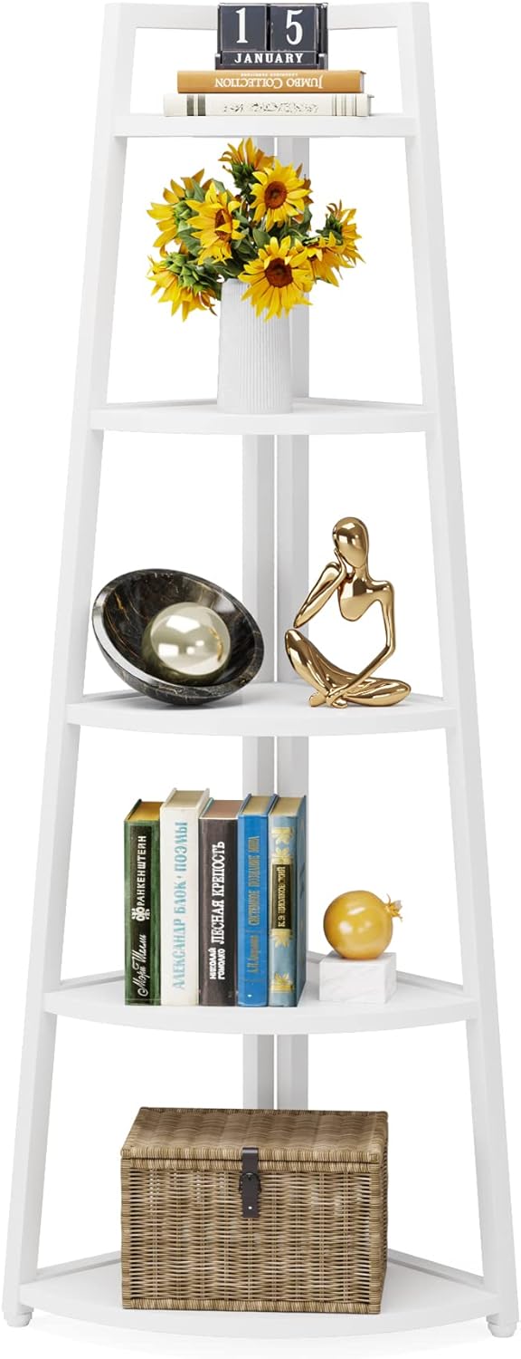 Tribesigns 70 Inch Tall Corner Bookshelf