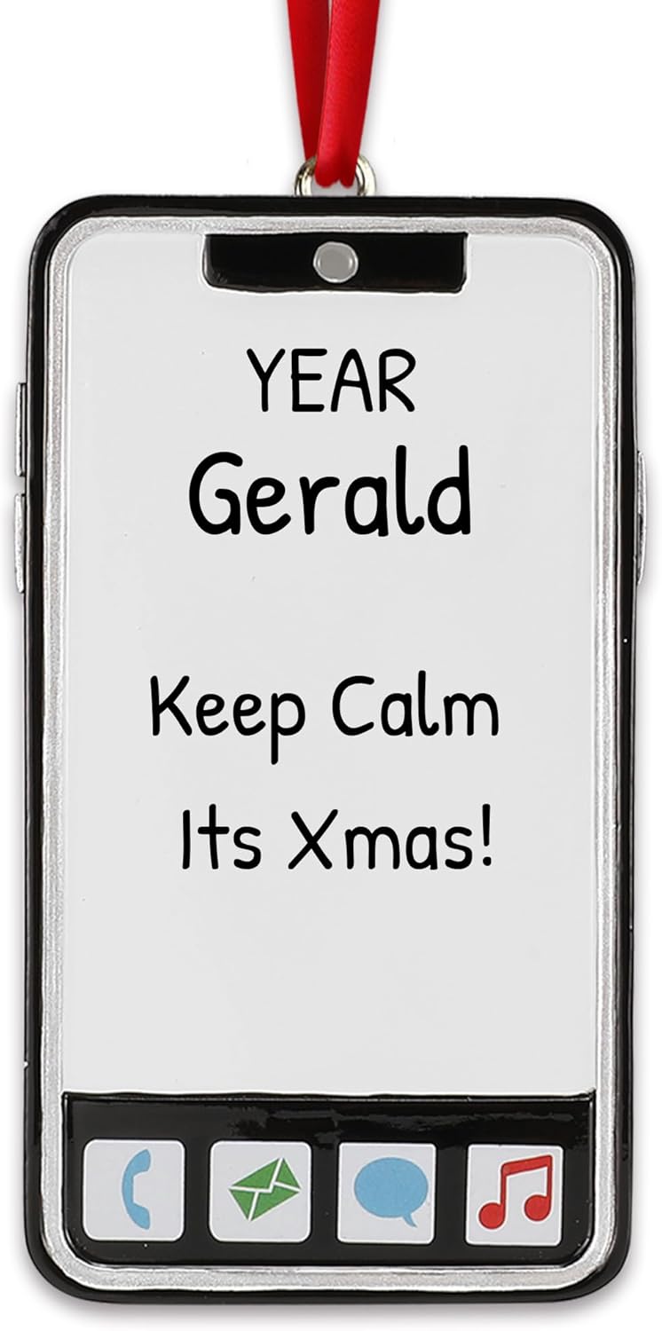 Personalized Smartphone Ornament 2024 for Christmas Tree