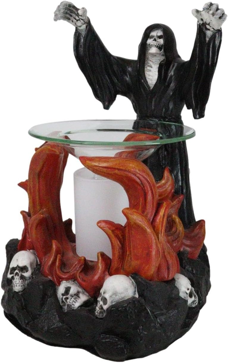Ebros Fantasy Dark Grim Reaper Oil Burner Sculpture