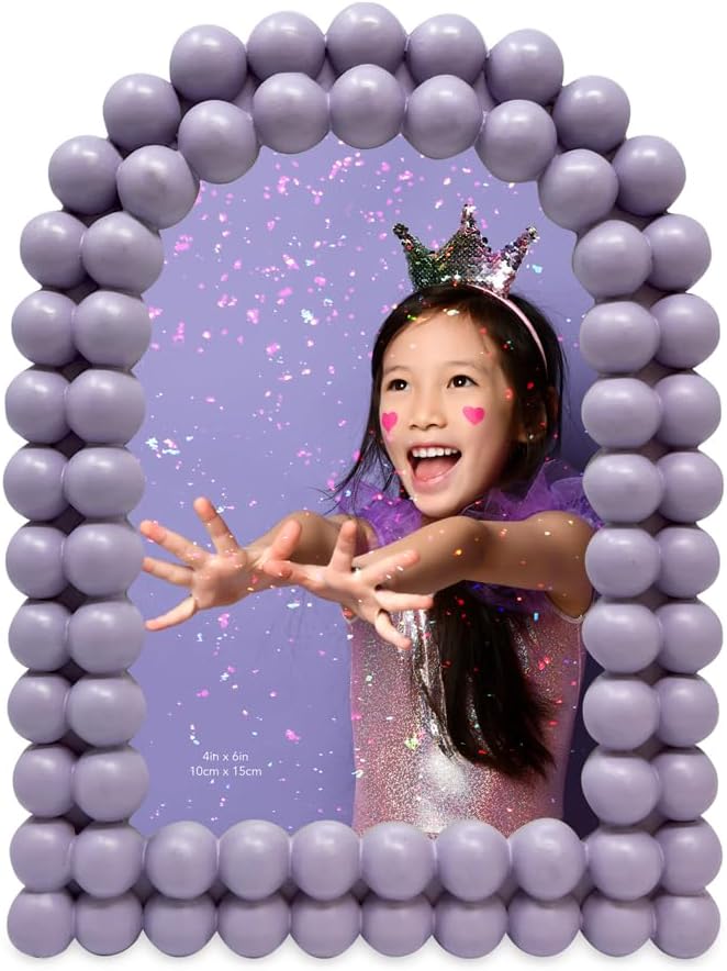 Isaac Jacobs 4x6 Matte Lavender Double Bauble Arch Photo Frame