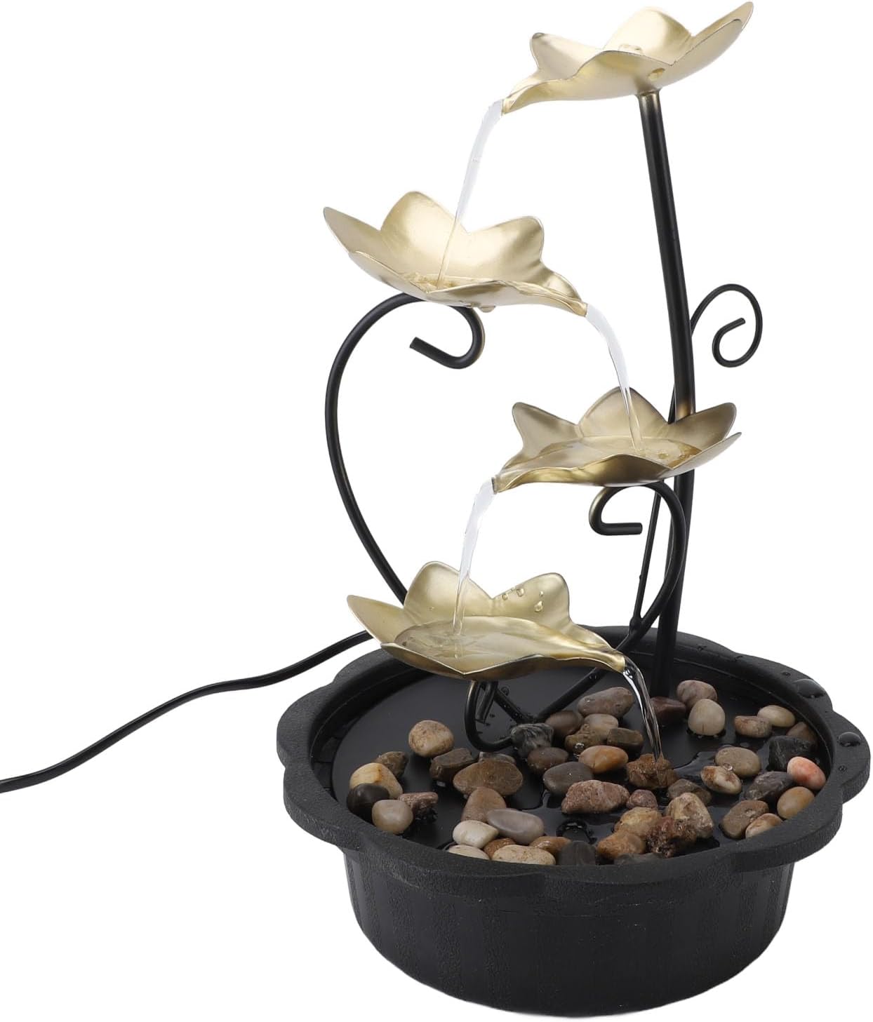 YedaHcy Water Tabletop Fountain with LED Night Light