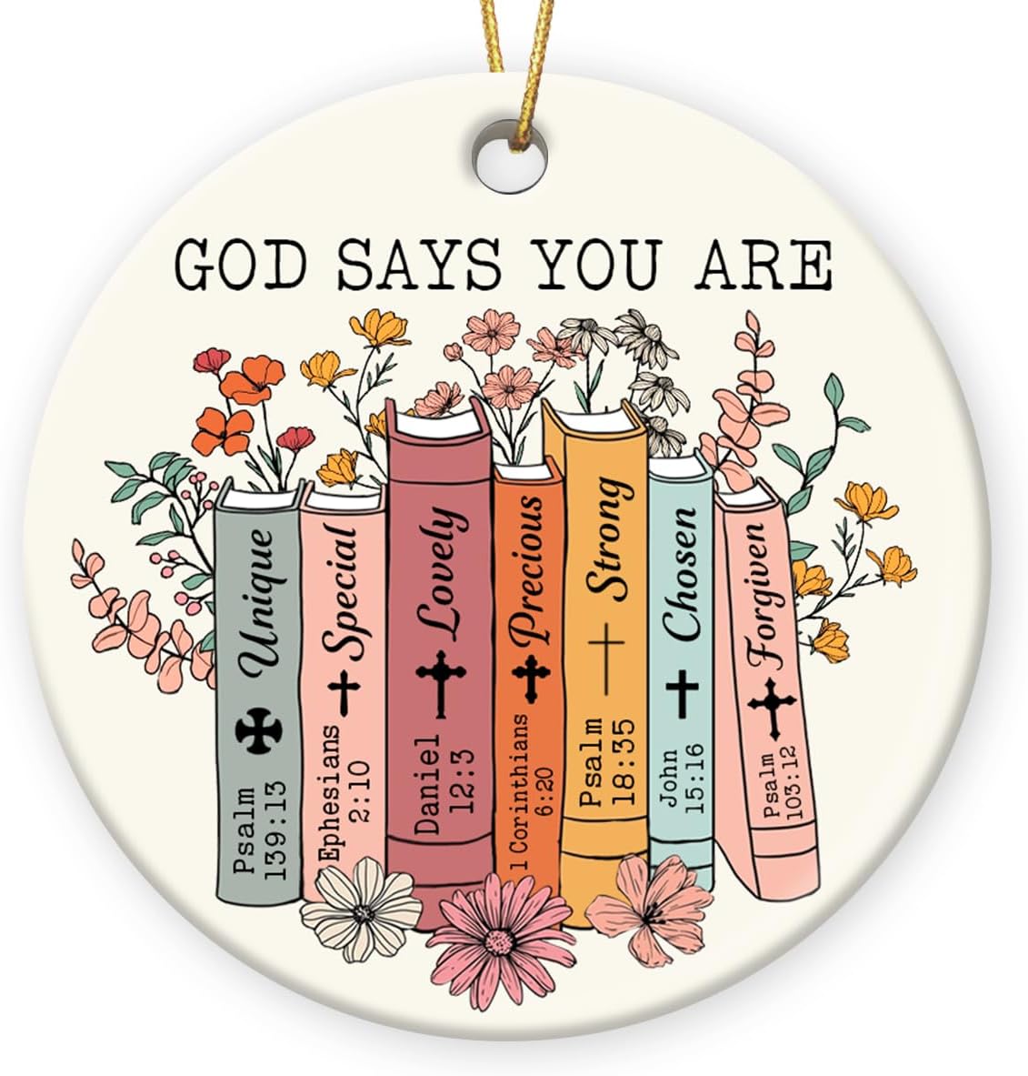 Christian Faith Ceramic Hanging Ornament 2025