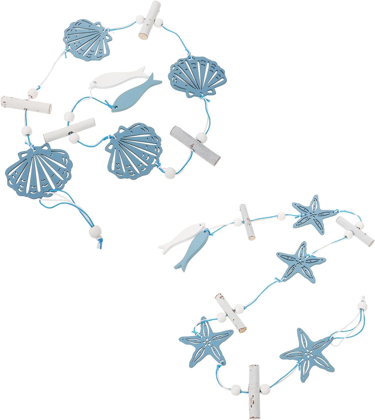 LOGOFUN 2pcs Nautical Wall Hanging Decorations