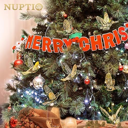 NUPTIO 30pcs Acrylic Flying Birds Hanging Decor