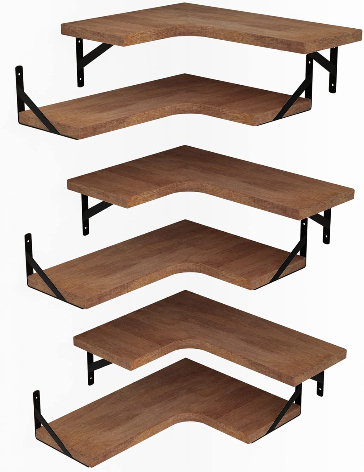 LEOPO Corner Floating Shelves Set of 6