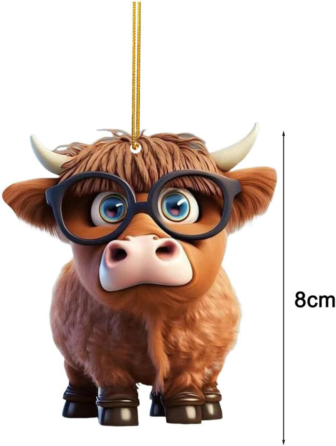Cute Cartoon Cow Pendant for Car Home Decor