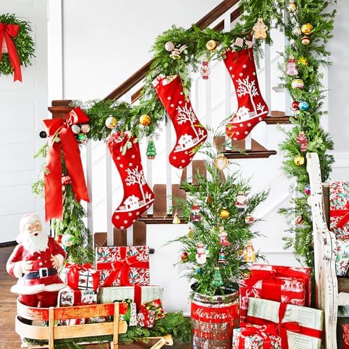 12PCS Glass Christmas Ornaments for Tree and Wreath