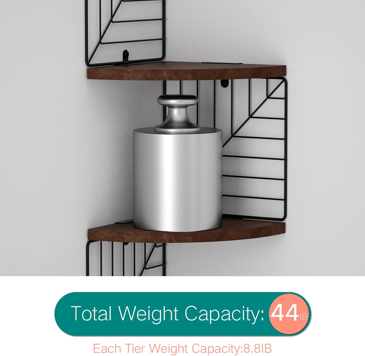 Love-KANKEI 5 Tier Corner Shelf Wall Mount