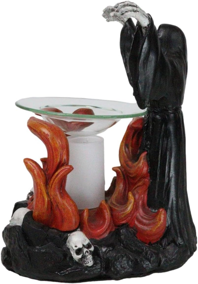 Ebros Fantasy Dark Grim Reaper Oil Burner Sculpture