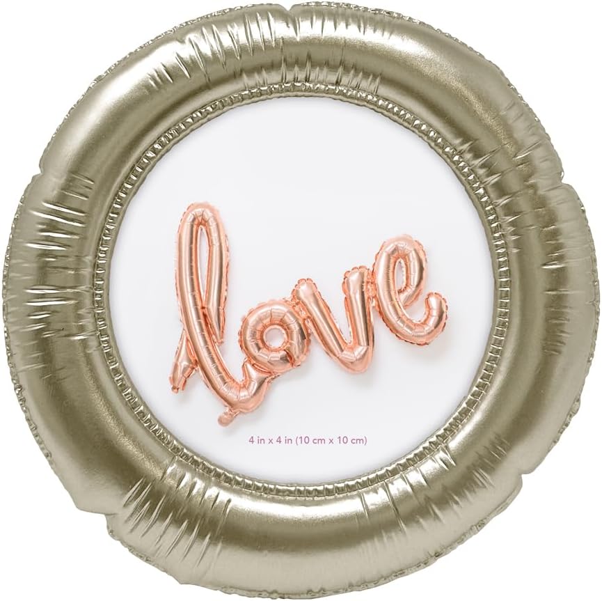 Isaac Jacobs 4x4 Champagne Balloon Frame for Wall and Tabletop Display