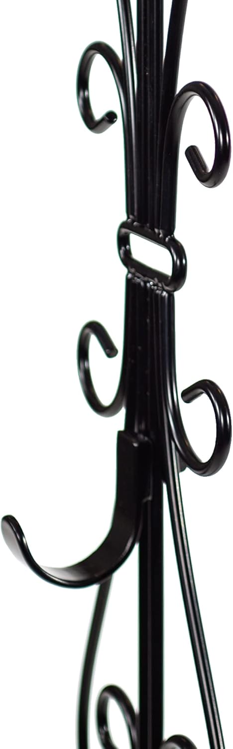 Adjustable Wreath Hanger for Front Door - Cast Iron Black Design