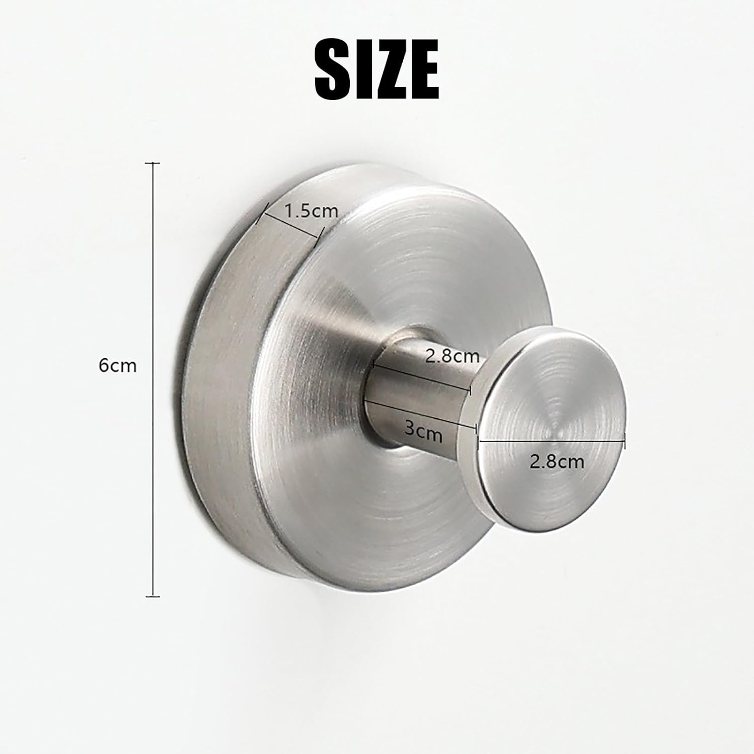 Stainless Steel Suction Cup Wreath Hook with 15 lb Capacity