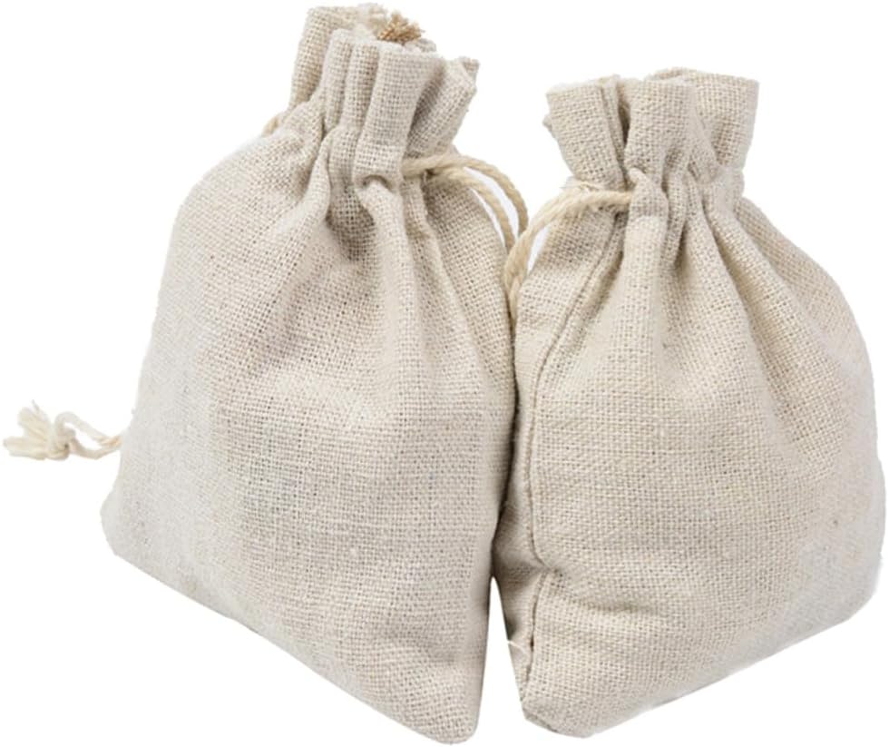 4Pack Cotton Drawstring Sachet Bags for Tea Storage and Lavender Fragrance