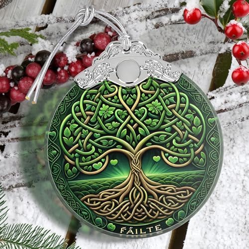 Tree of Life Stained Glass Hanging Ornament - Christmas Decor