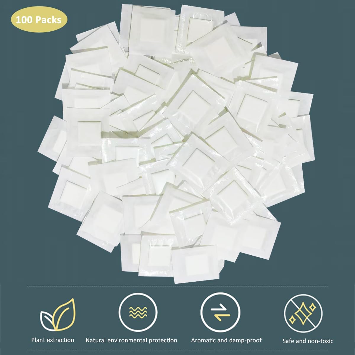 100 Pack Small Scented Sachets for Odor Control