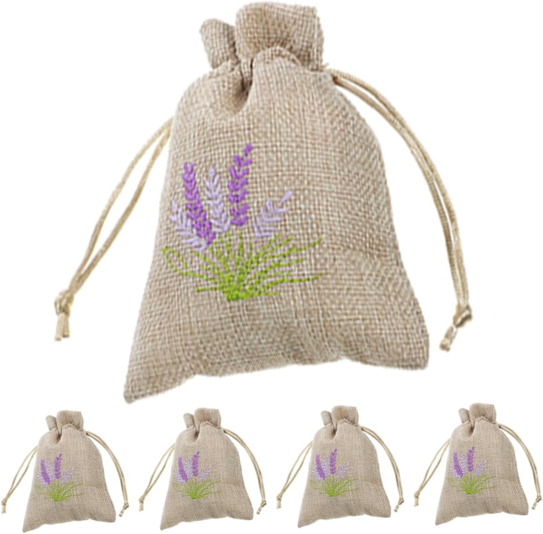 5pcs Dried Lavender Sachet Bags Empty Fragrance Pouches Reusable