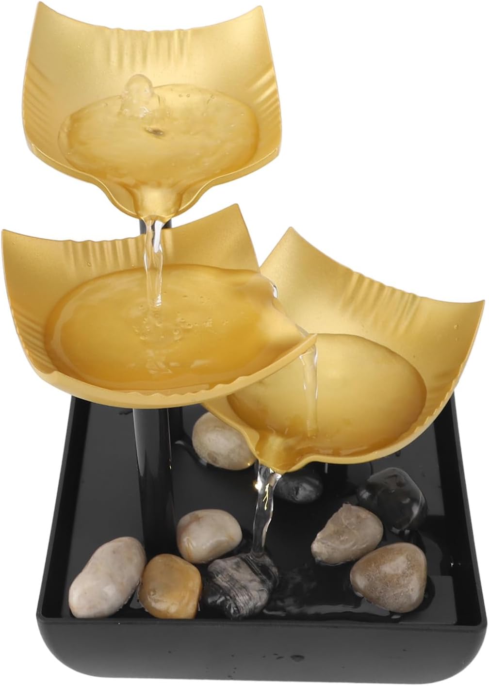 3 Tier Desktop Fountain with LED USB Power for Home Office