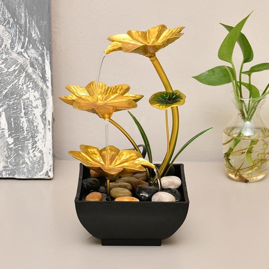 Elegant Tabletop Fountain with Water Flow