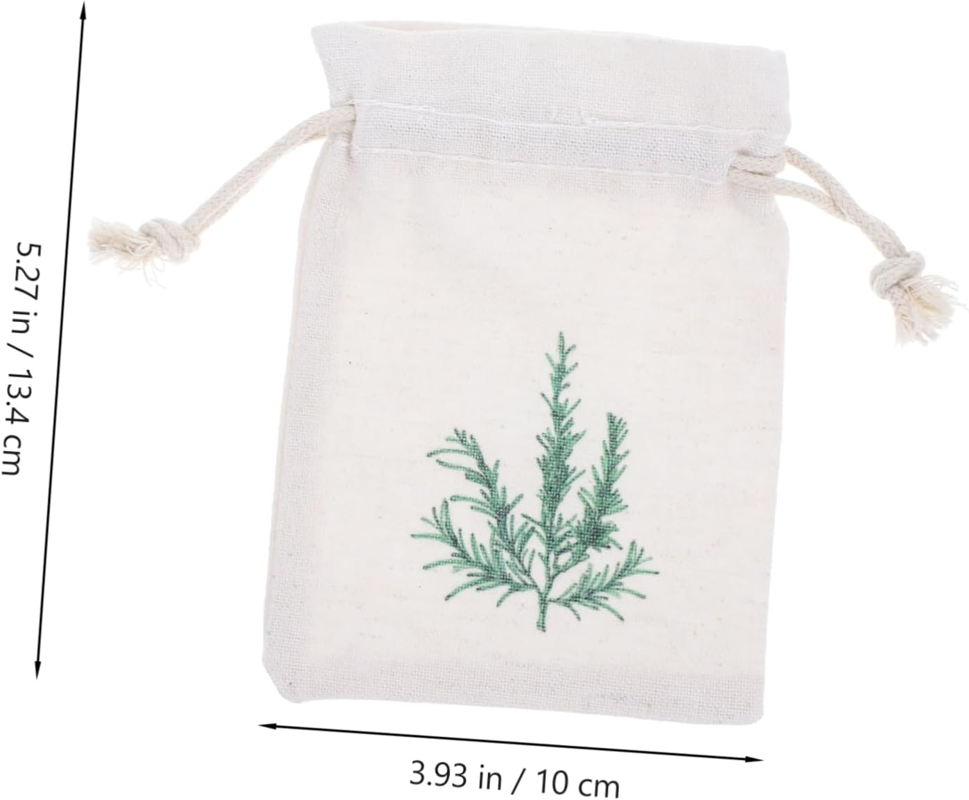 DECHOUS 10pcs Lavender Drawstring Sachet Bags with Rosemary Pattern