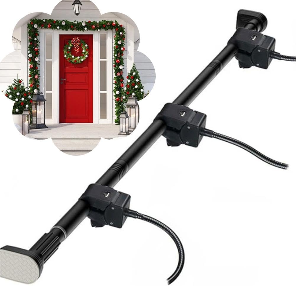 Adjustable Double Door Christmas Decoration Hanger No Tools Needed