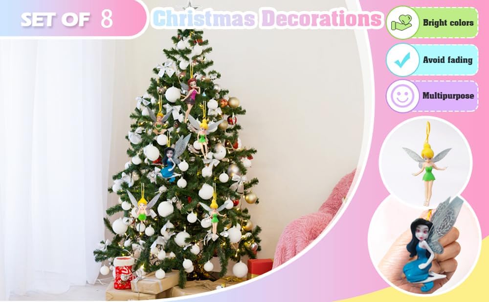 Princess Fairy Christmas Tree Decoration Set 6 Pcs