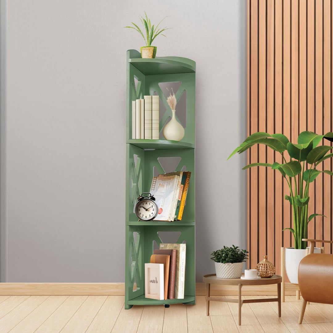 NHZ Corner Shelf Stand 4 Tier Bookcase Plant Stand