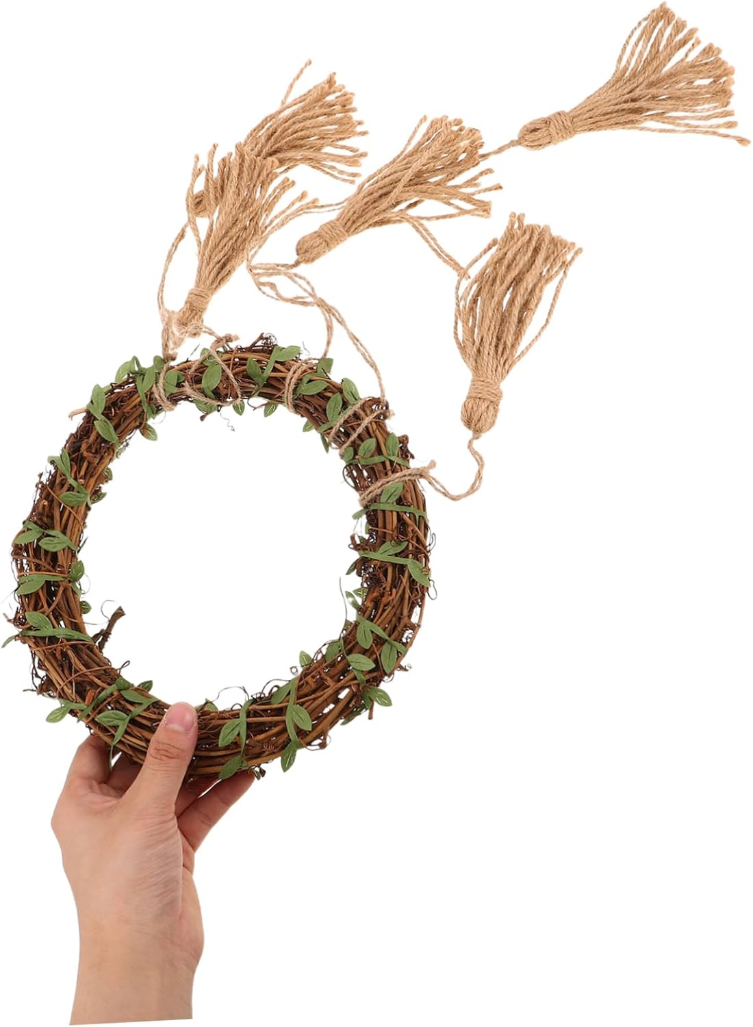 VICASKY Wall-Mounted Rattan Wind Chime Door Wreath