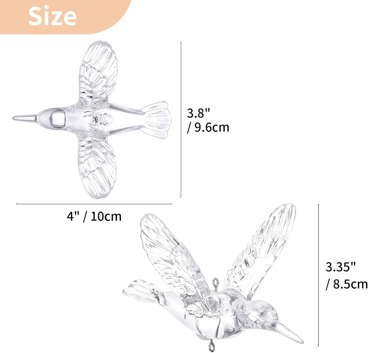 NUPTIO 30pcs Acrylic Flying Birds Hanging Decor