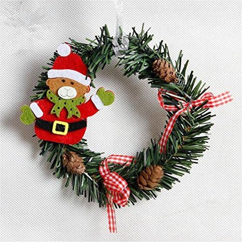 15cm Diameter Christmas Garland Wreaths Front Door Hanger Set of 12
