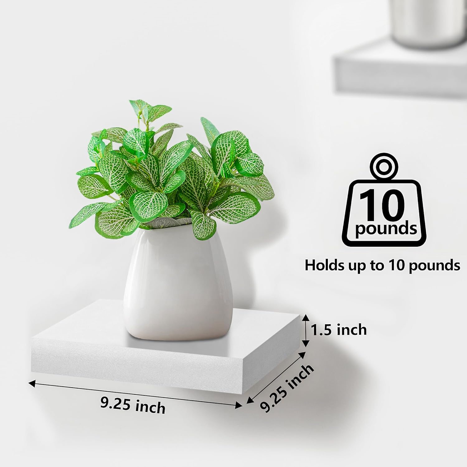 Sorbus 4 Square Floating Shelves for Wall Decor