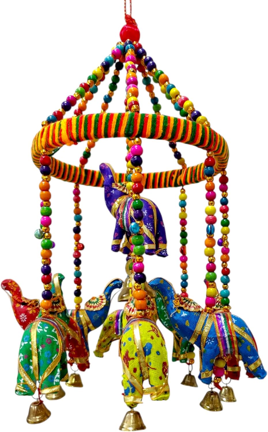 Sawcart 9 Elephant Jhoomer Door Hanging Decor