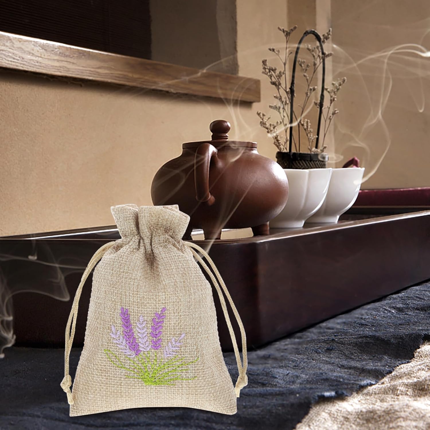 10pcs Reusable Linen Scented Sachet Bags for Home Decor