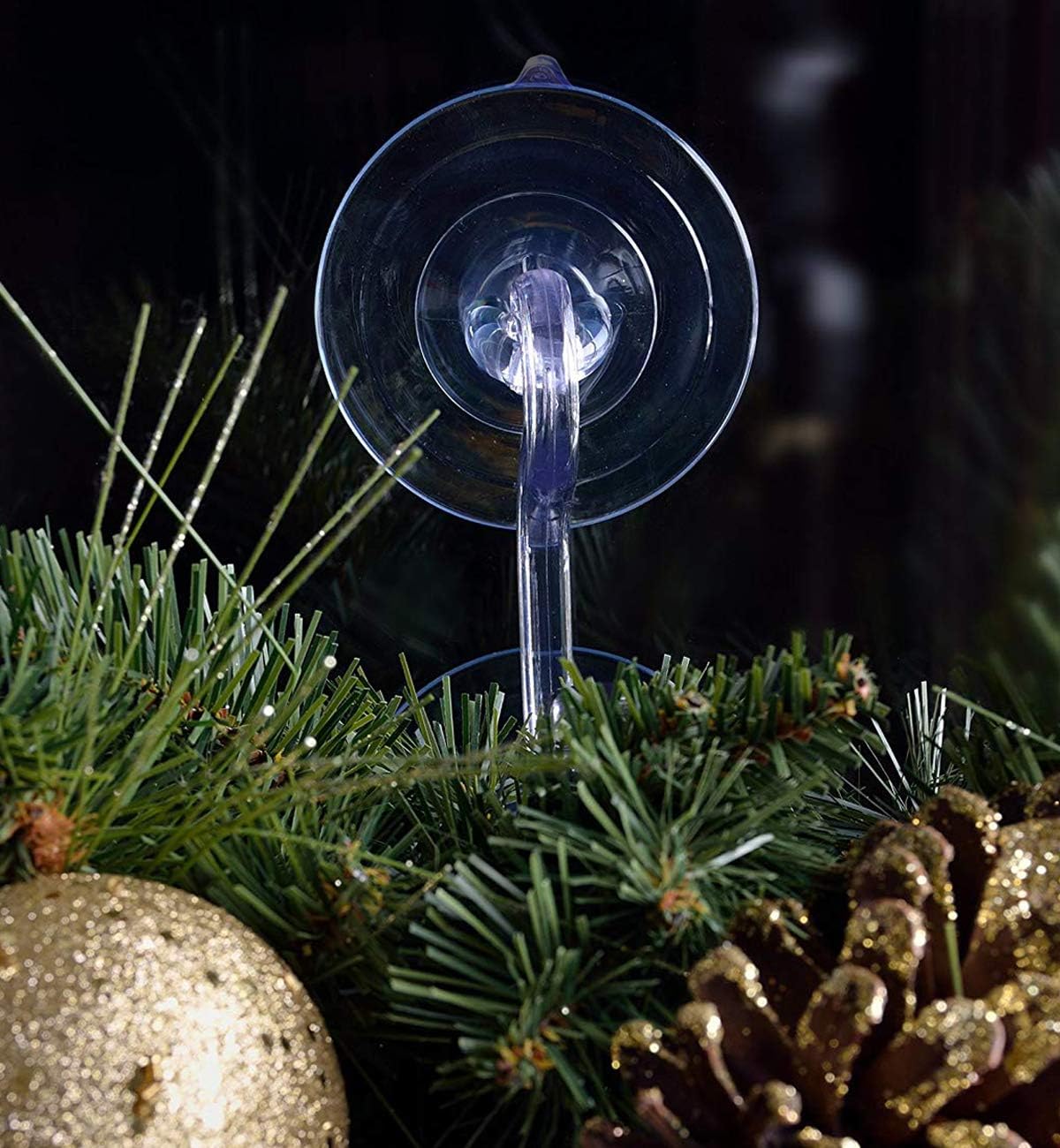 Christmas Wreath Holders Glass Window Door Hooks 6PCS