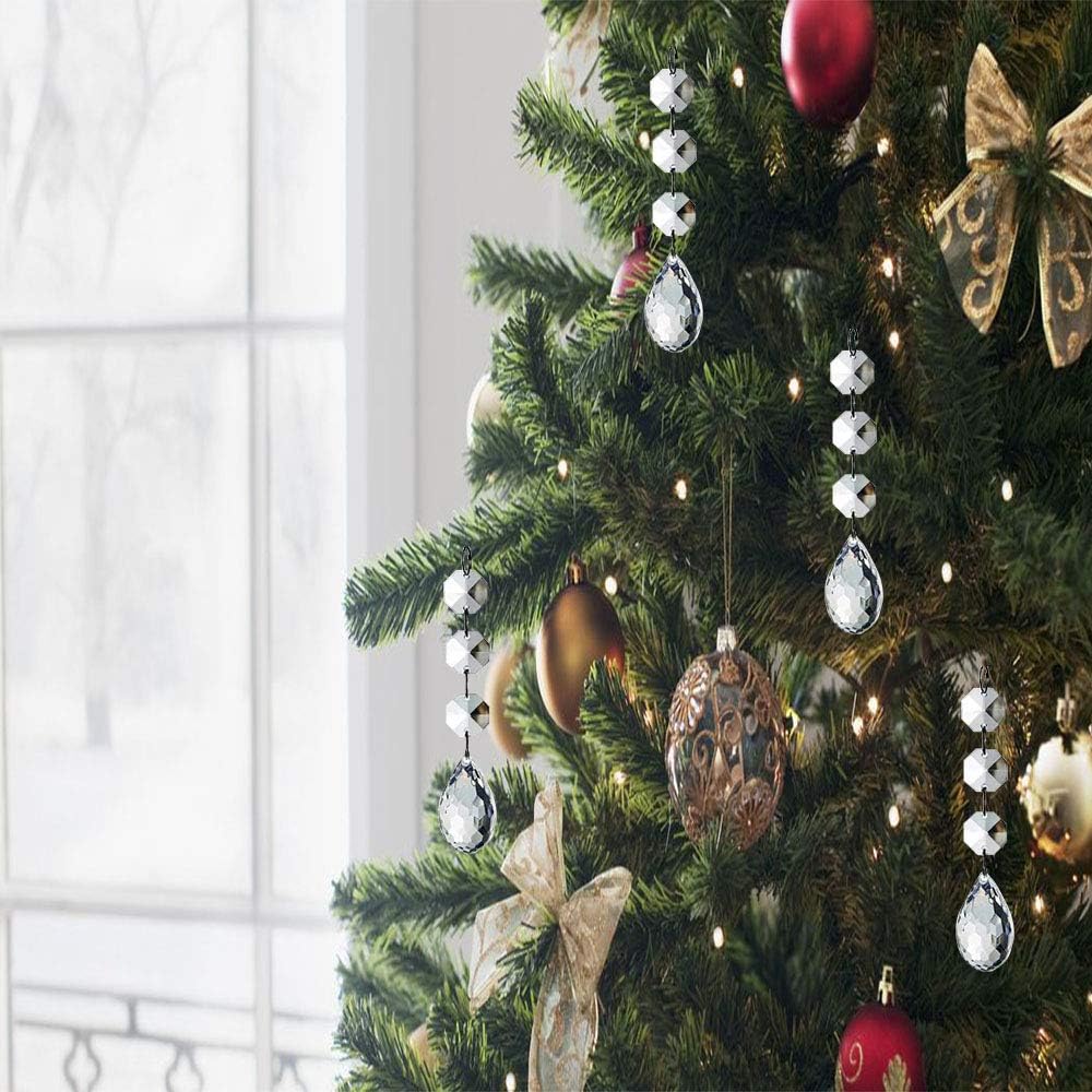 HOHIYA 30 Pcs Acrylic Crystal Ornaments for Christmas Tree
