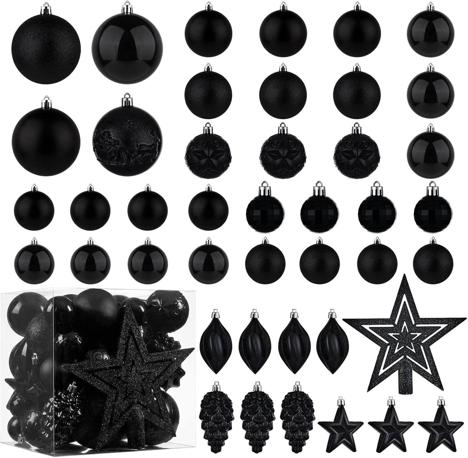 CristBest 43pcs Shatterproof Christmas Ornaments