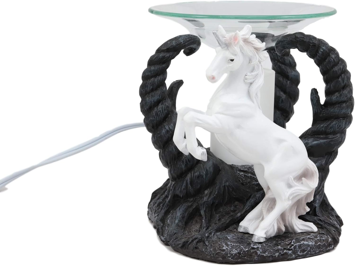 Ebros Fantasy White Unicorn Oil Burner Statue
