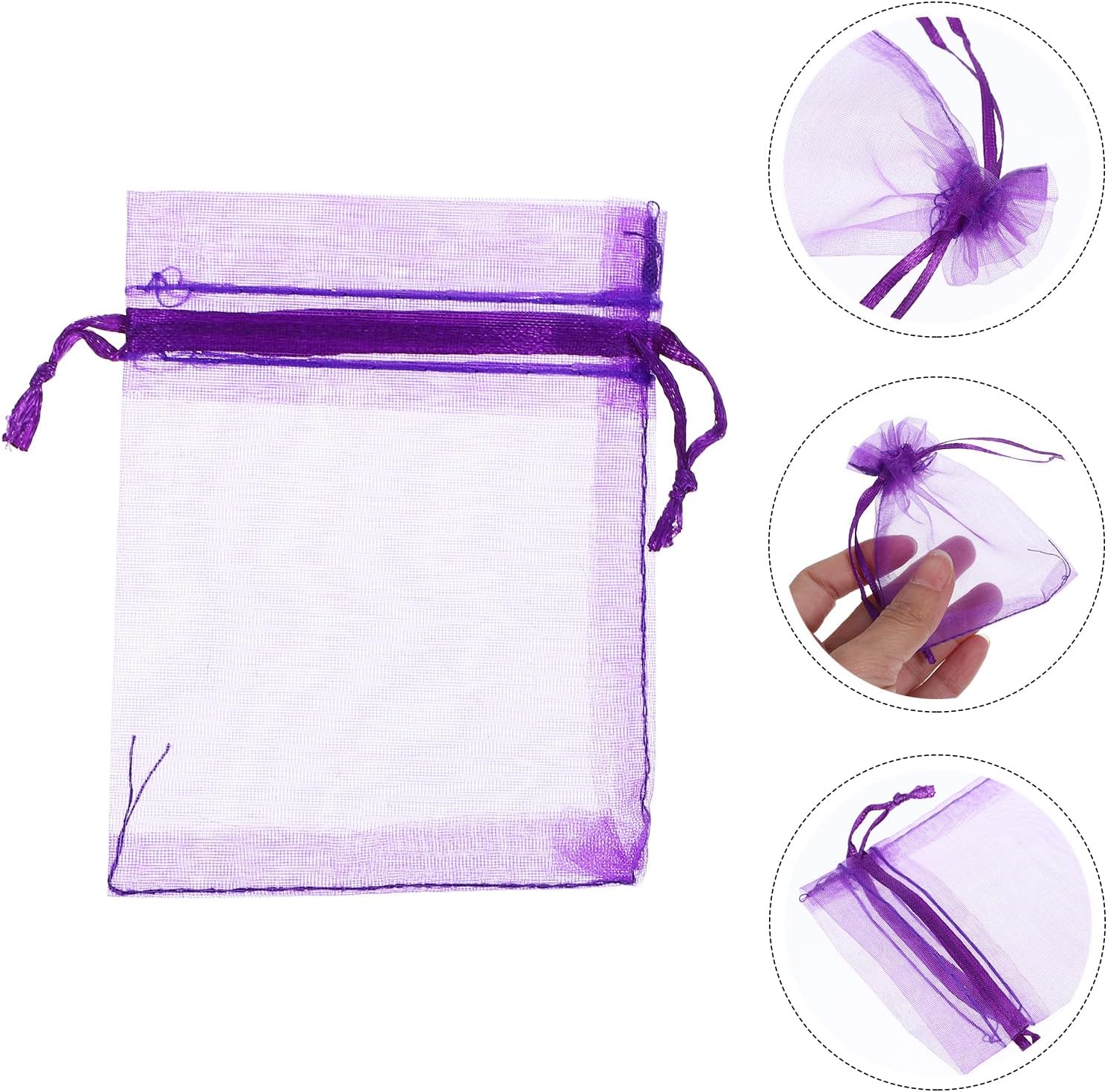 LUOZZY 100pcs Lavender Sachet Bags Empty Mesh DIY Pack