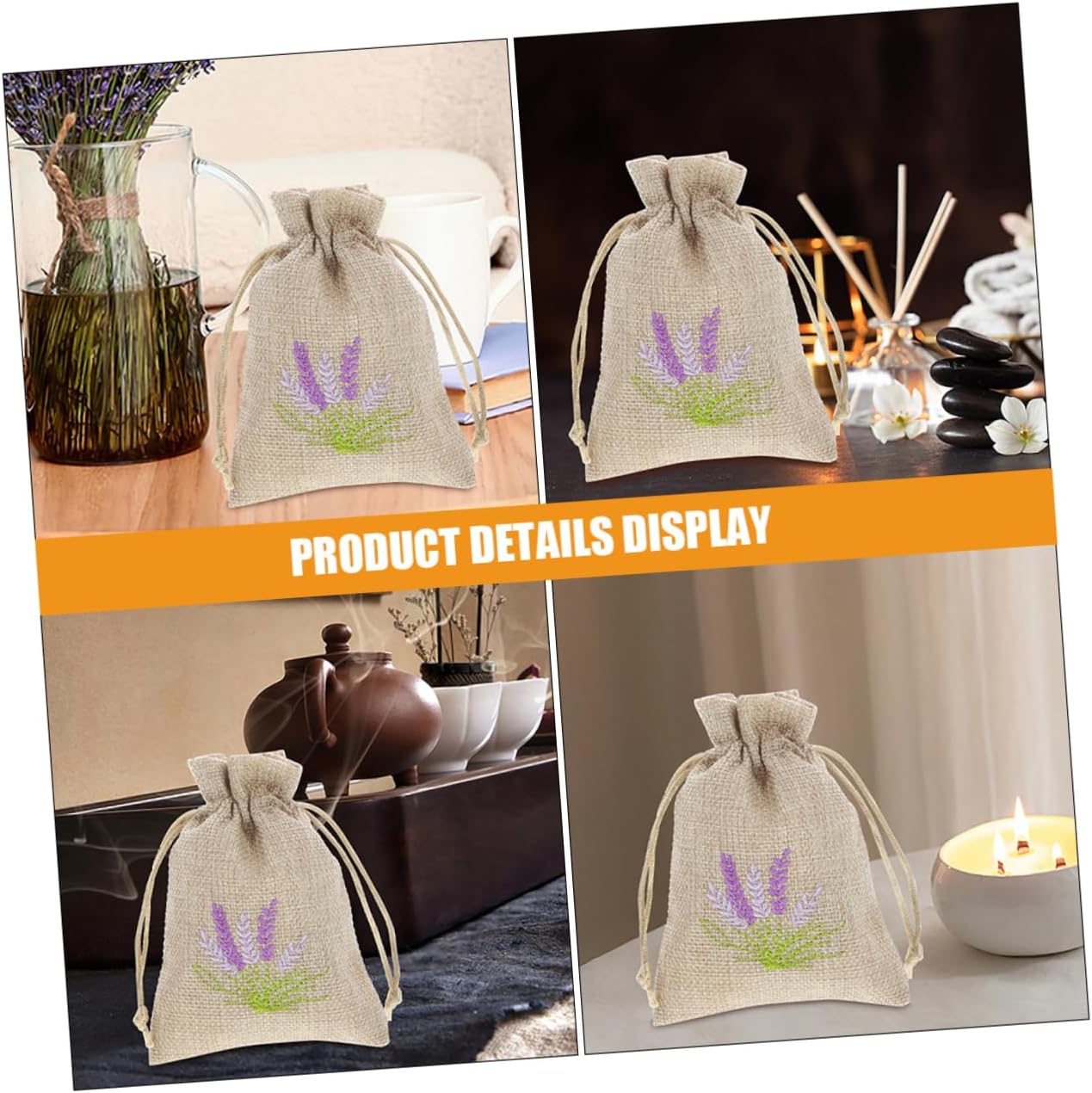 Ciieeo 5pcs Lavender Scent Pouches for Home Decor