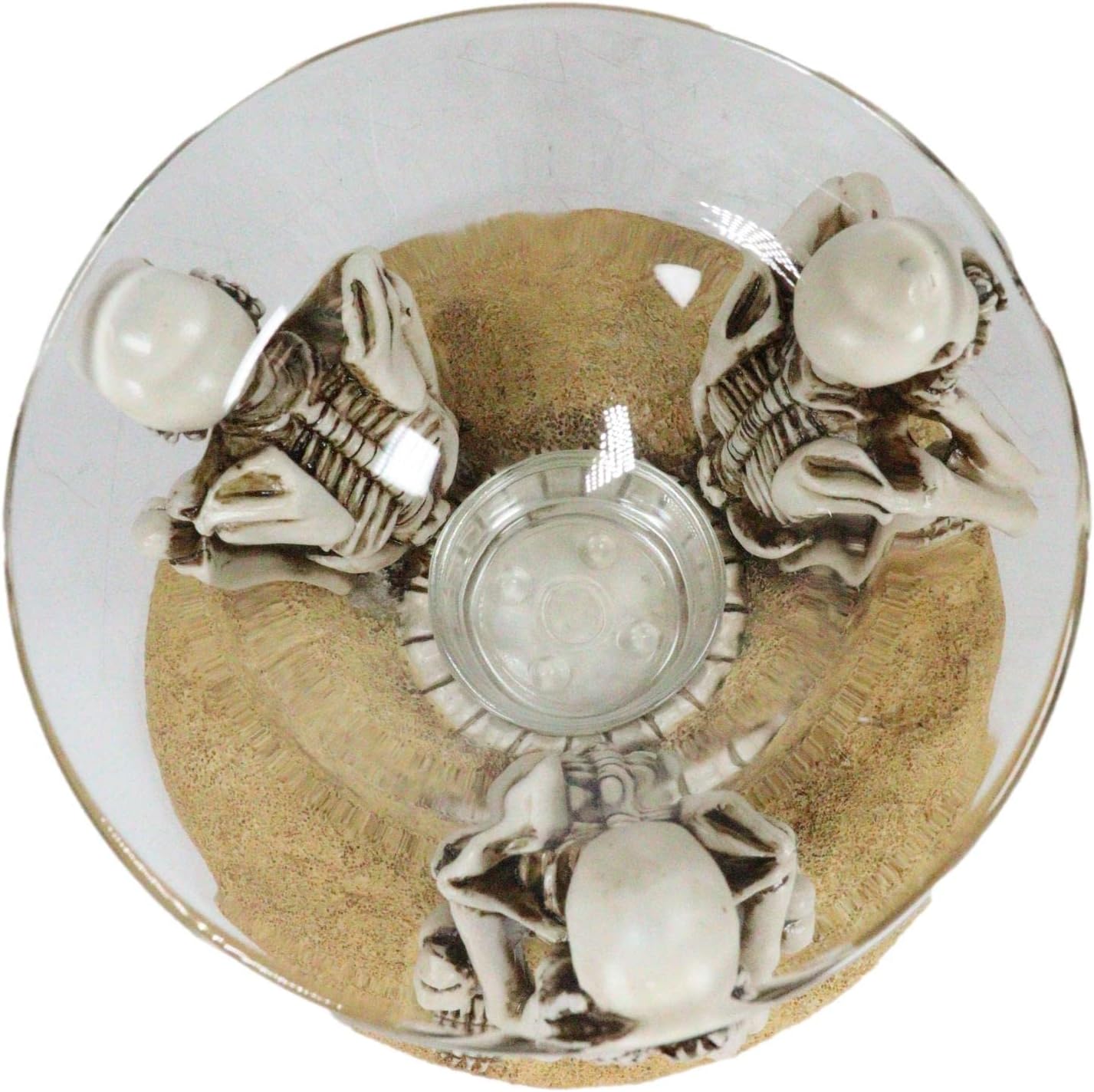 Ebros Gift See Hear Speak No Evil Skeleton Candle Warmer