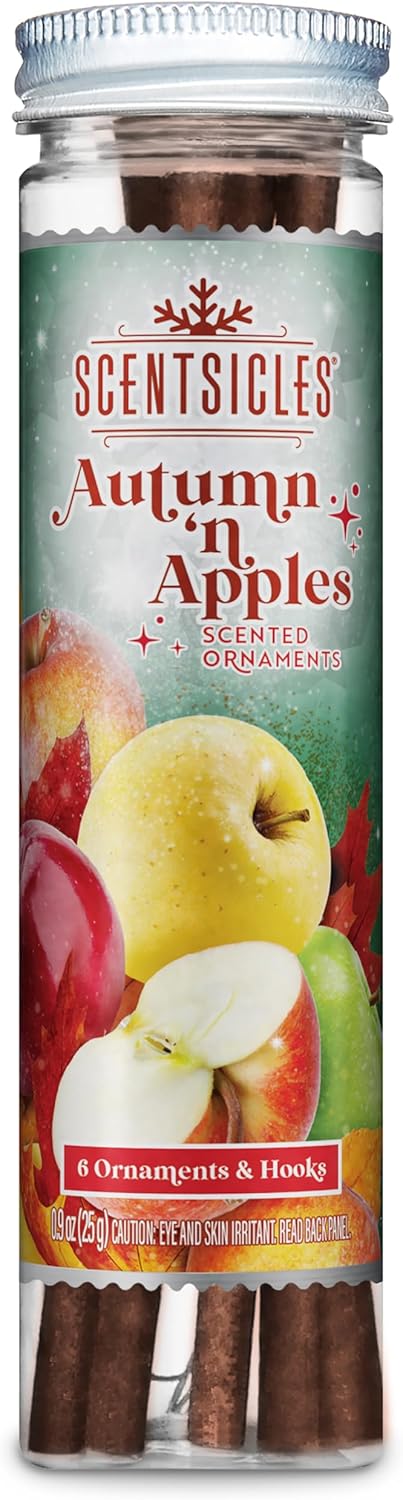 Scentsicles Autumn Apples Scented Ornament Sticks - 1 Bottle 6 Sticks