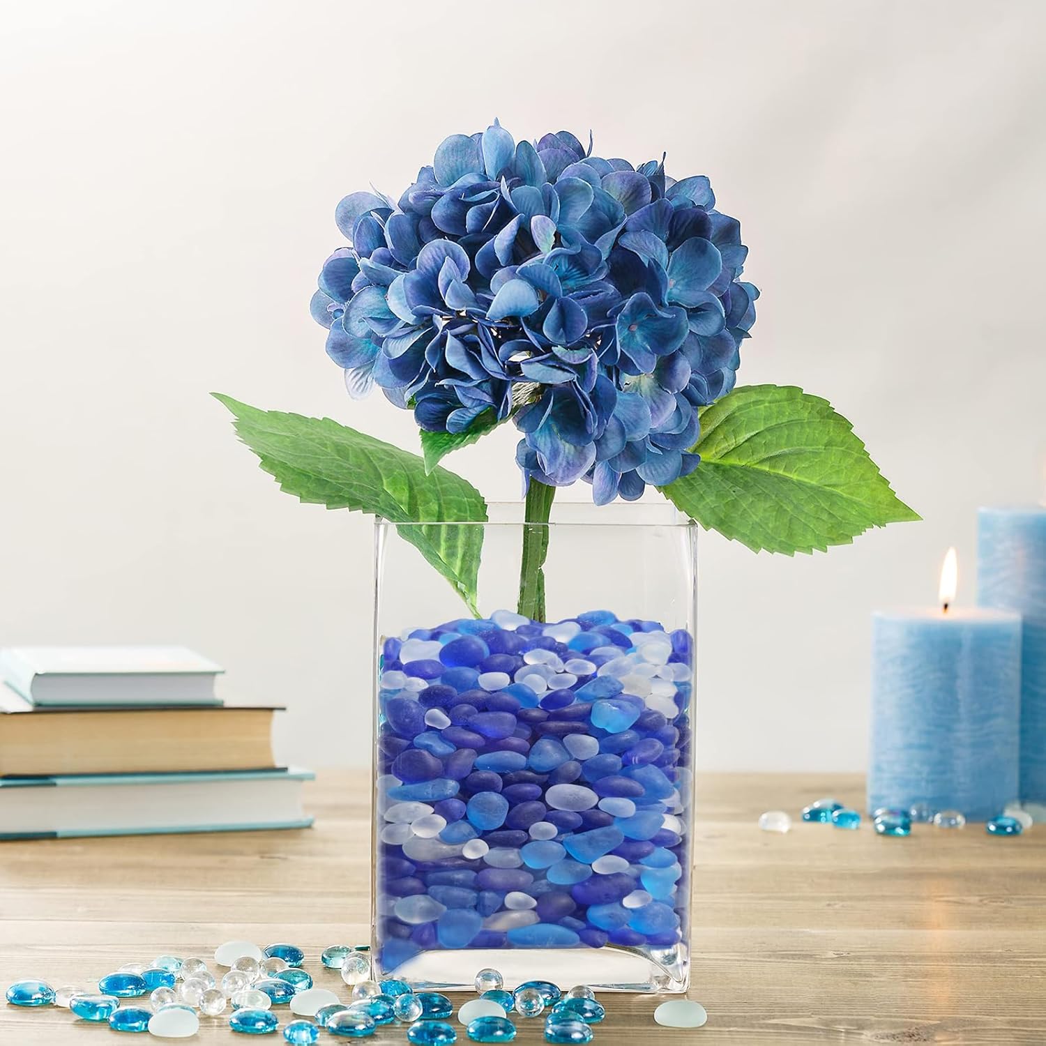 Sea Glass Stones - 29LB Blue Mixed Frosted Decor