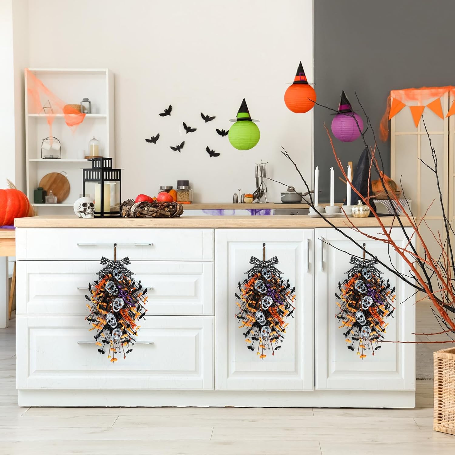 22 Halloween Wreath with Candy Berries 2 PCS