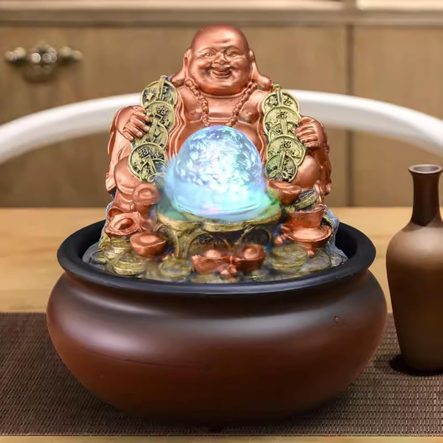 GRFIT Tabletop Fountain Decor Indoor Water Feature